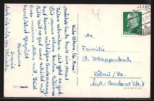 AK Berlin-Baumschulenweg, Baumschulenstrasse, Strassenbahn, Wohnhäuser