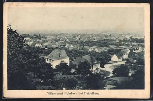 AK Rohrbach bei Heidelberg, Villenvorort, Ortsansicht aus der Vogelschau