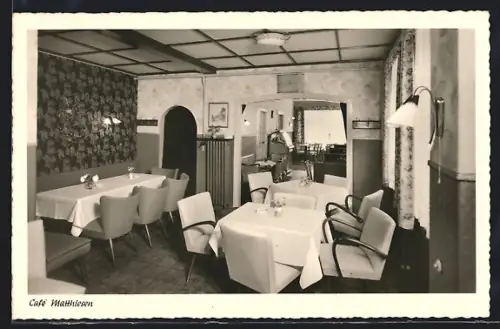 AK Kappeln /Schlei, Café Matthiesen, Inh. H. Klatt, Mühlenstrasse 60, Innenansicht