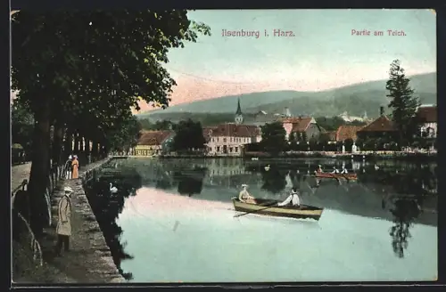 AK Ilsenburg i. Harz, Partie am Teich