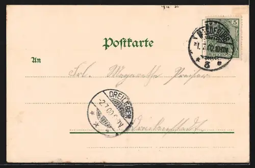 AK Magdeburg, Luisengarten mit Gebäuden u. Teich