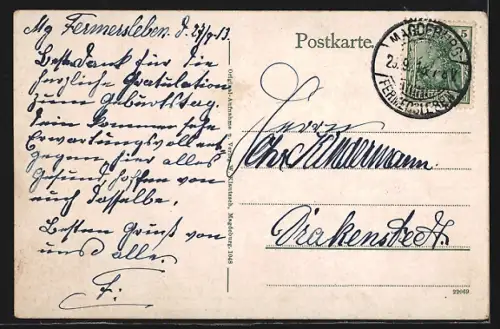 AK Magdeburg, Königsbrücke, Schiffsverkehr auf der Elbe