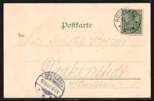 AK Rübeland, Ortsansicht mit Fluss