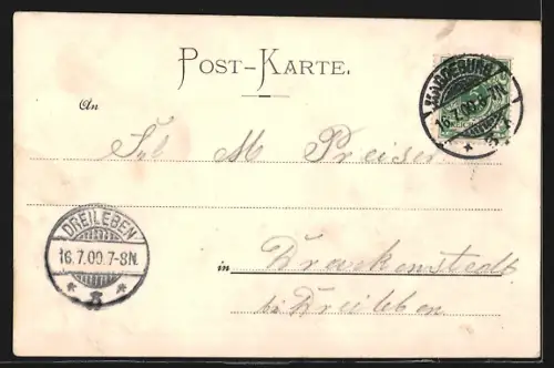 AK Magdeburg, Alter Markt, Rathaus, Johanniskirche