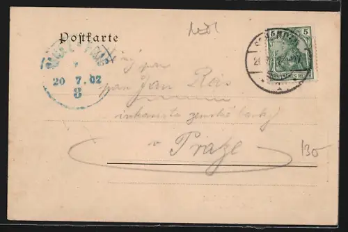 AK Schandau, Dampfschiff-Hôtel, Inh. F. L. Rohda