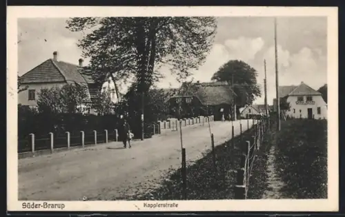 AK Süder-Brarup, Blick in die Kapplerstrasse