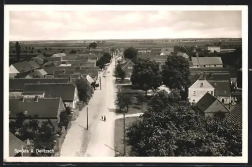 AK Spröda ü. Delitzsch, Ortsansicht mit Wohnhäusern