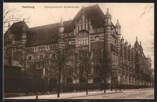 AK Hamburg-Rotherbaum, Fernsprechamt Binderstrasse