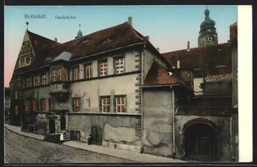Goldfenster-AK Buttstädt, Garküche mit goldenen Fenstern