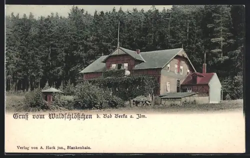 AK Bad Berka a. Ilm, Gasthof Waldschlösschen