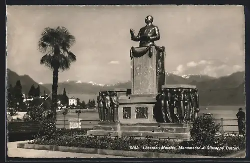 AK Locarno, Monumento a Guiseppe Cattori