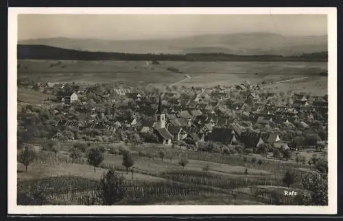 AK Rafz, Ortsansicht aus der Vogelschau