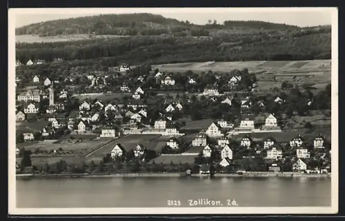AK Zollikon /Zch., Teilansicht mit Uferpartie