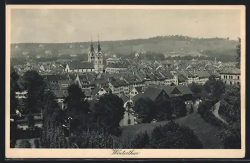 AK Winterthur, Blick über die Dächer