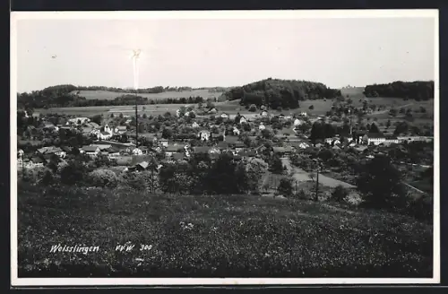 AK Weisslingen, Gesamtansicht von einer Anhöhe aus