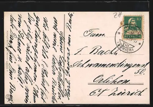 AK Wald /ZH, Blick auf das Sanatorium mit Glärnischkette