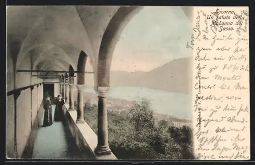 AK Locarno, La Madonna del Sasso