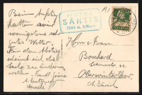 AK Säntis, Wanderer am Gletscher