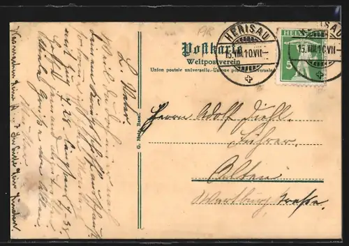 AK Stein /AR, Gmündertobelbrücke über die Sitter