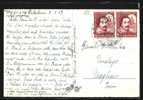 AK Arlesheim, Gesamtansicht aus der Vogelperspektive