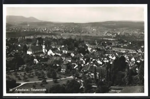 AK Arlesheim, Ortsansicht mit Kirche