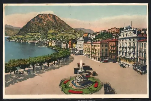 AK Lugano, Quai, Fontana Bossi e Monte S. Salvatore