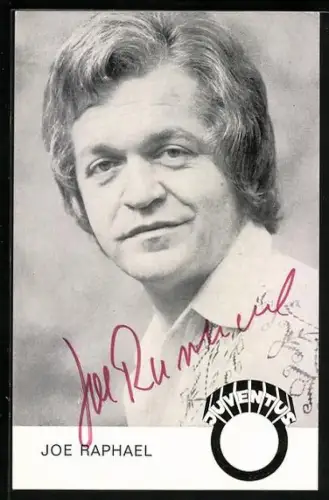 AK Musiker Joe Raphael im Portrait, Autograph