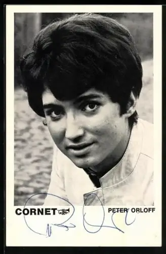 AK Musiker Peter Orloff schaut in die Kamera, Autograph