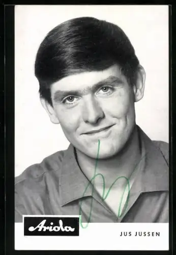 AK Musiker Jus Jussen im Portrait, Ariola, Autograph