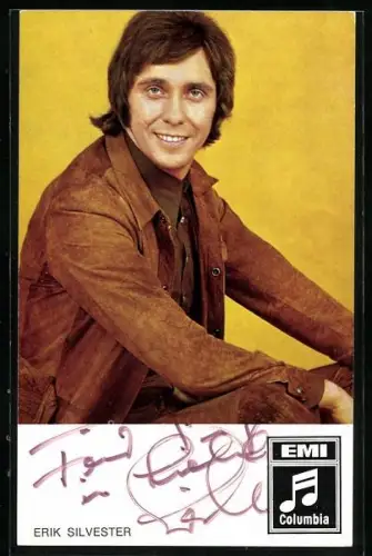 AK Sänger Erik Silvester im Portrait, Autograph