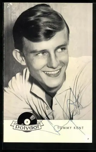 AK Musiker Tommy Kent zur Seite lächelnd, Polydor, Musiker