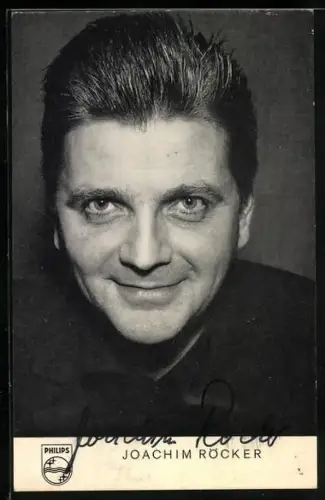 AK Musiker Joachim Röcker, En-face Portrait, Autograph