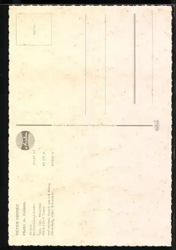 AK Musiker Peter Hinnen mit Cowboystiefeln und Gitarre, Autograph