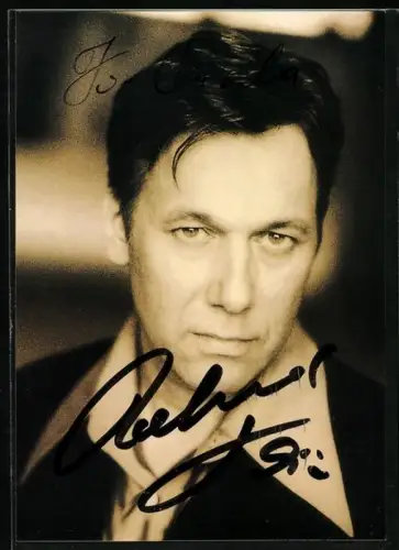 AK Musiker Roland Kaiser im Anzug mit Autograph