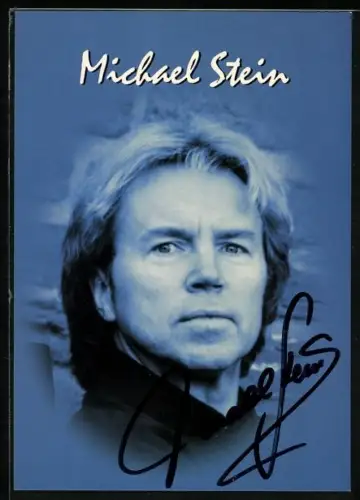 AK Musiker Michael Stein im Porträt mit Autograph