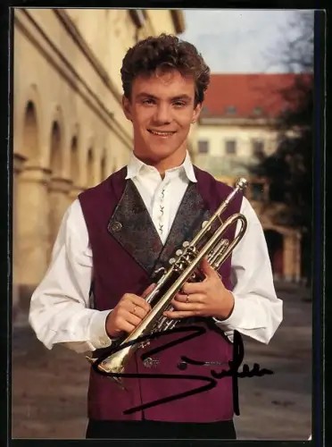 AK Musiker Stefan Mross Mit Veste, Autograph