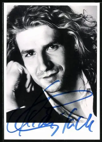 AK Musiker André Stade im Porträt mit Autograph