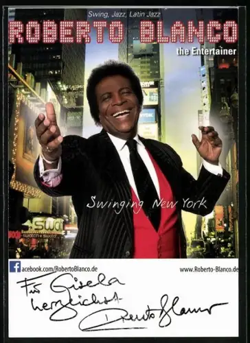AK Musiker Roberto Blanco the Entertainer, Autograph