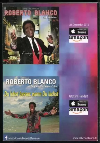 AK Musiker Roberto Blanco the Entertainer, Autograph