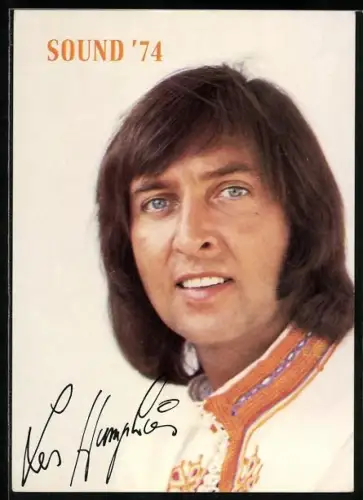 AK Musiker Les Humphries blickt in die Kamera, Autograph