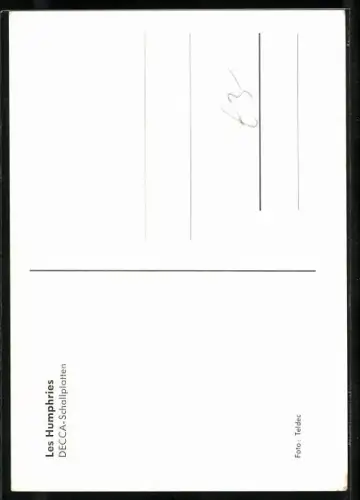 AK Musiker Les Humphries blickt in die Kamera, Autograph