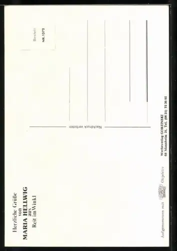 AK Musikerin Maria Hellwig mit Blumenstrauss, Autograph