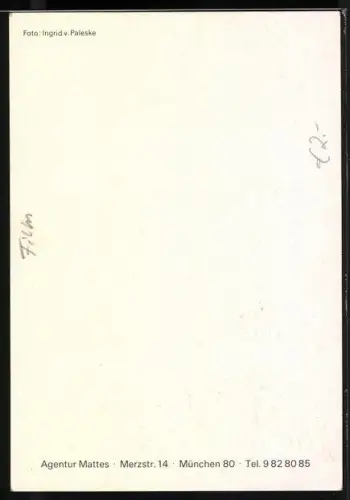 AK Musikerin Elisabeth Niederer im Porträt mit Autograph