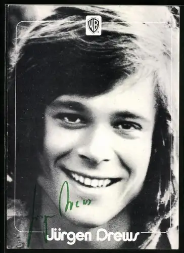 AK Musiker Jürgen Drews freundlich lächelnd, Autograph