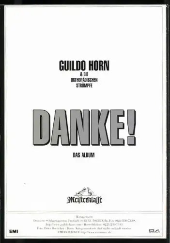 AK Sänger Guildo Horn im türkisfarbenen Anzug, Autograph