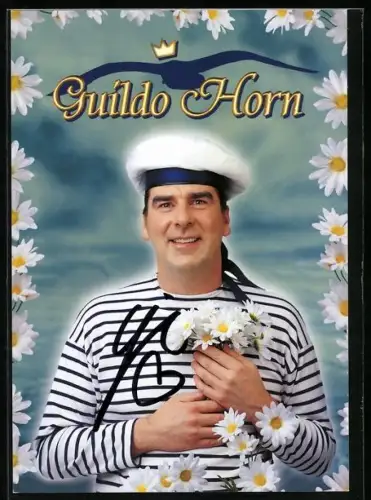 AK Sänger Guildo Horn im Matrosenanzug, Autograph