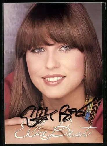 AK Sängerin Elke Best lächelt in die Kamera, Autograph