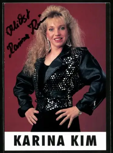 AK Sängerin Karina Kim im Portrait, Autograph