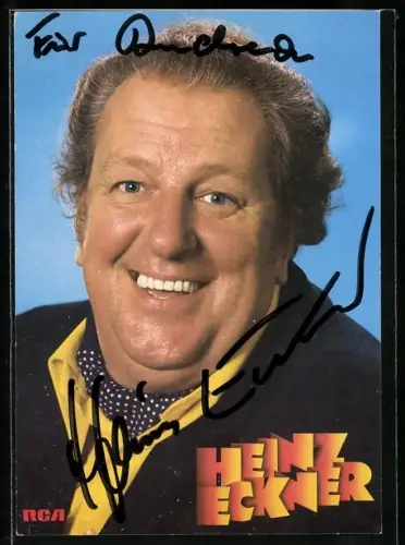 AK Musiker Hein Eckner im Portrait, Autograph