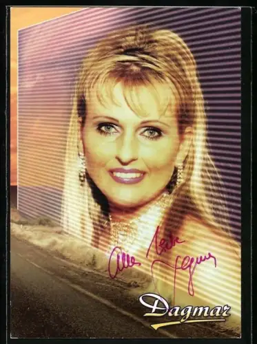 AK Sängerin Dagmar im Portrait, Autograph
